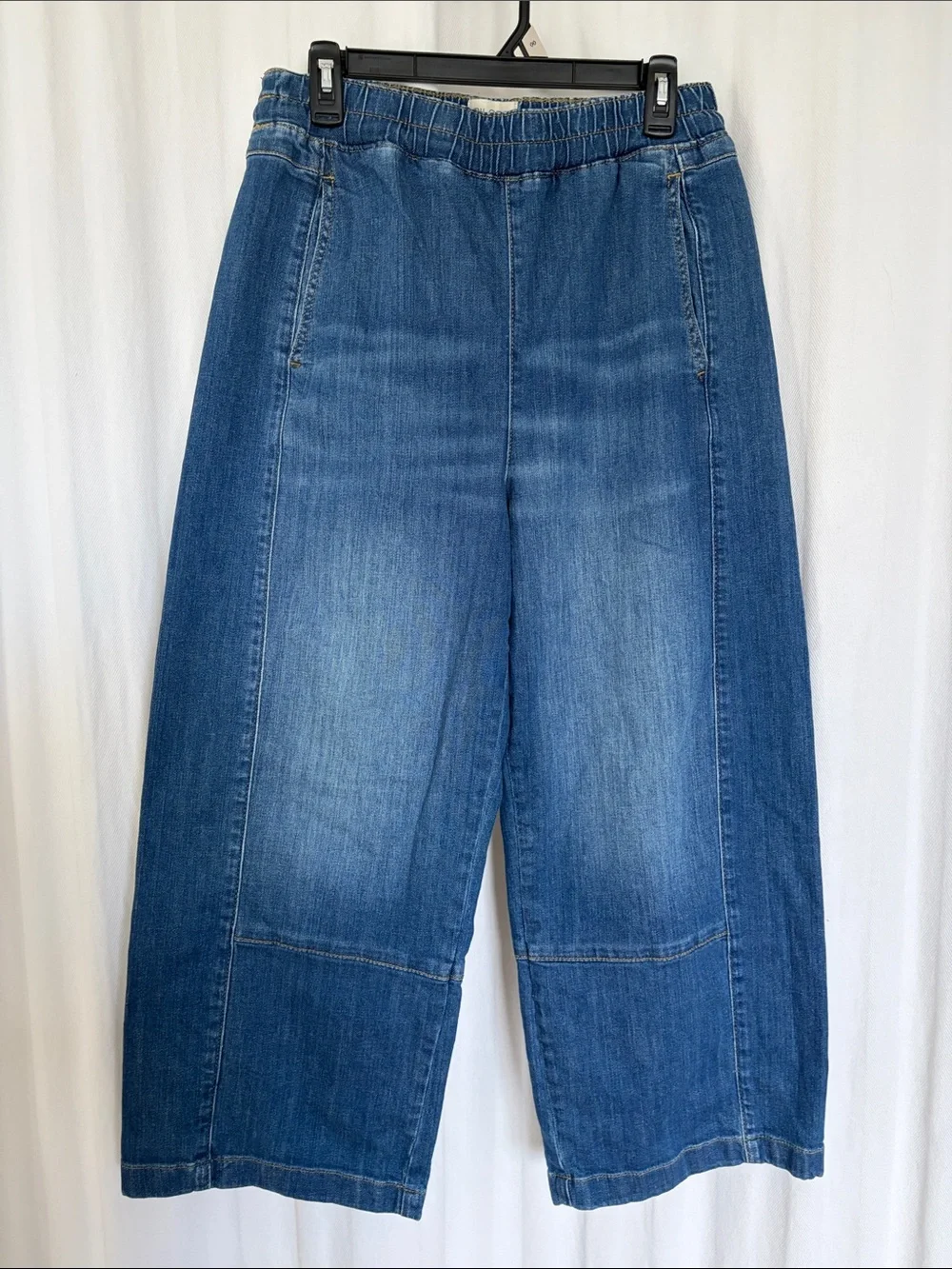 Pilcro Anthropologie The Izzie Relaxed Barrel Pull-On Elastic Waist Jeans